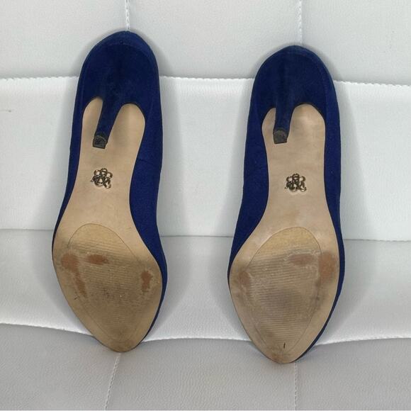 Rock & Republic Blue Suede heels 4” shoes size 8 - Picture 4 of 5